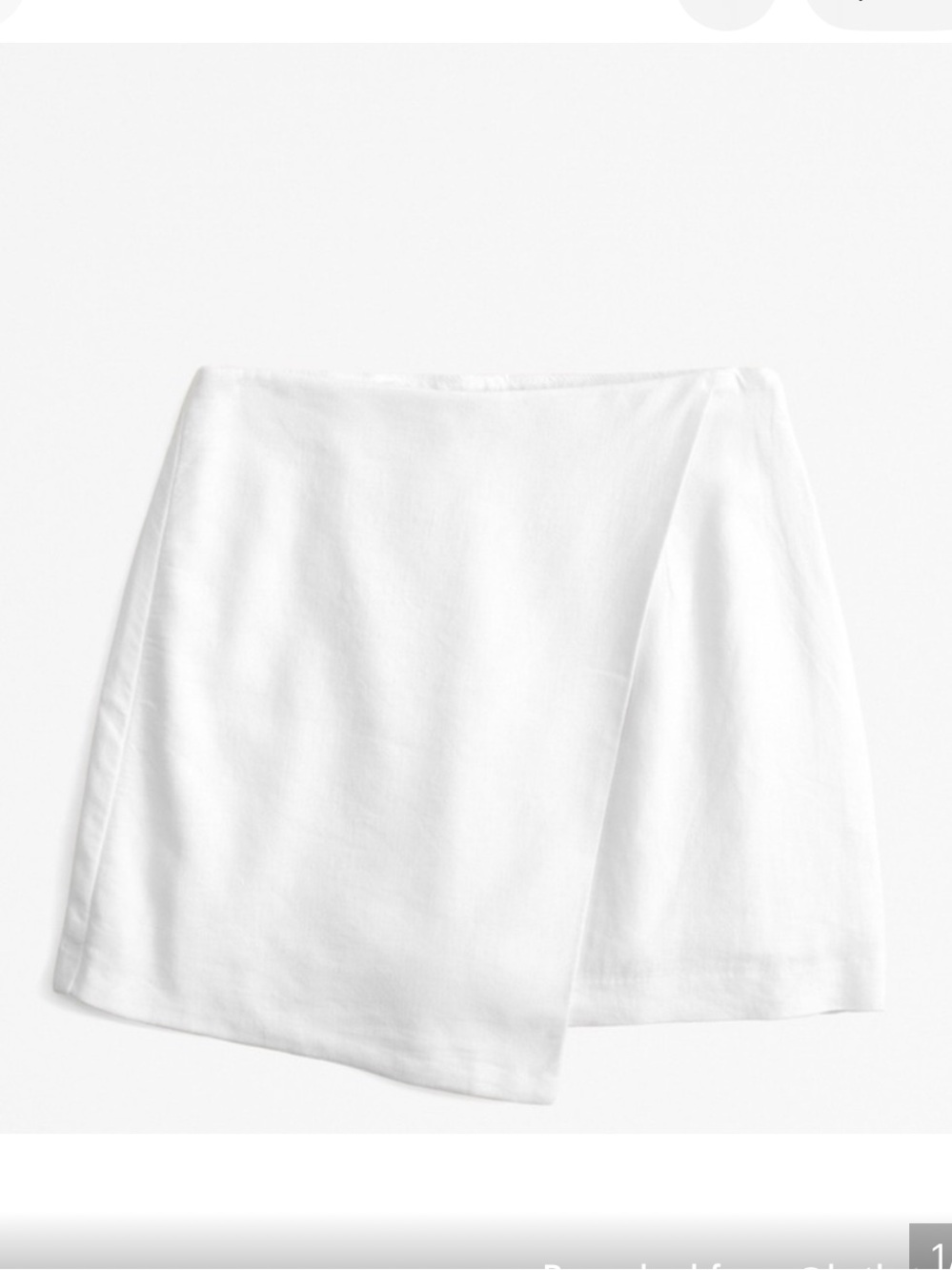 Abercrombie & Fitch White Mini Wrap Skirt